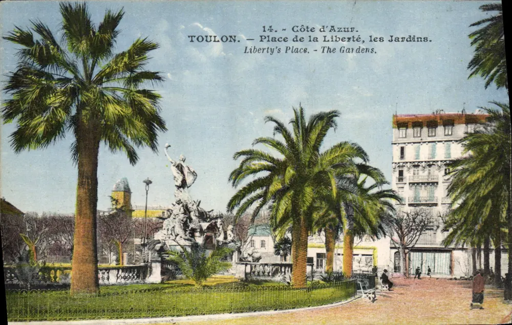Toulon — Place de la Liberté, die Gärten — Côte d'Azur - Vorderseite