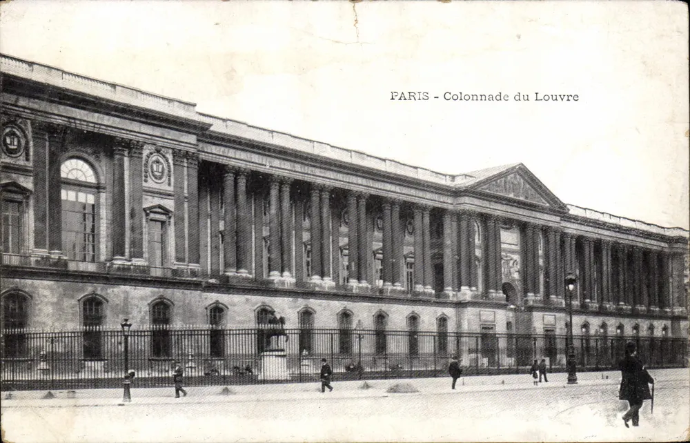 PARIS - Colunata do Louvre — vista arquitetônica — editor não identificado - Frente