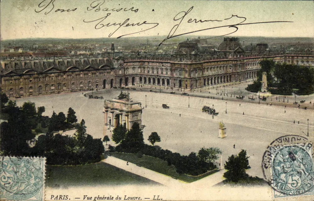 PARIS — Algemene uitzicht op het Louvre — LL. - Voorkant
