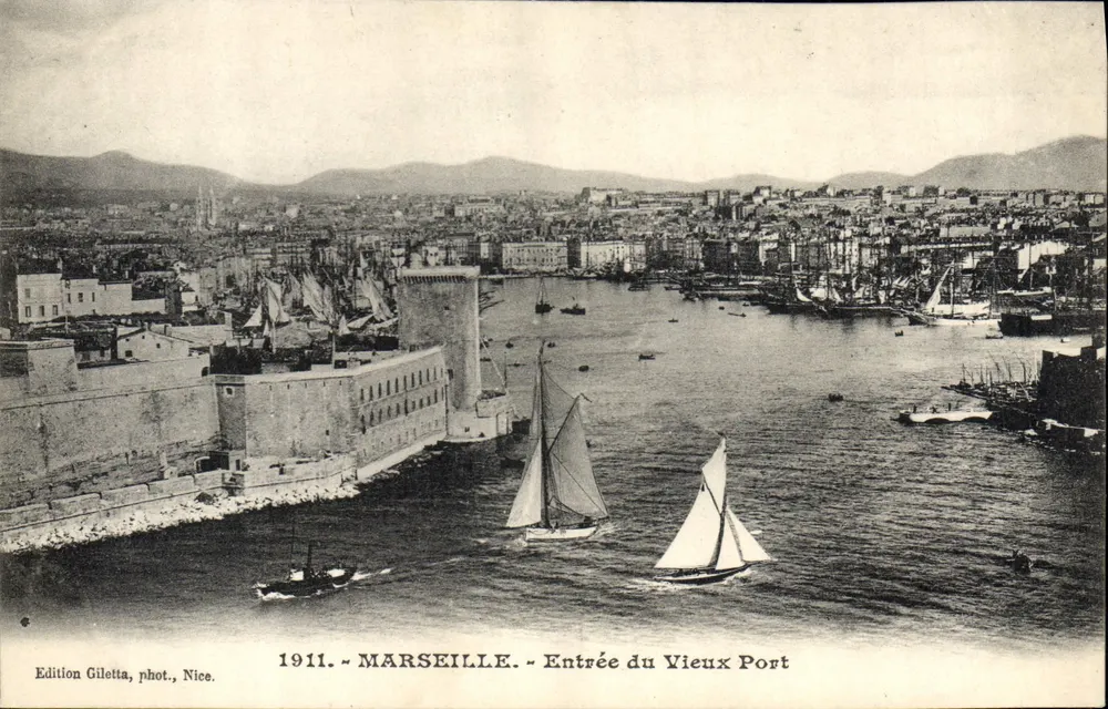 Marseille — Eingang zum Vieux Port — Edition Giletta, Foto. Nice, 1911 - Vorderseite