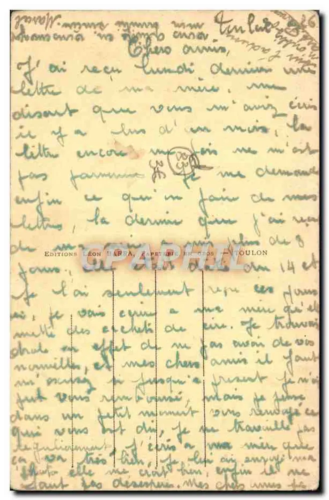 Toulon - Allgemeiner Blick auf den Osten der Stadt — Éditions Léon Barra, n° 645 - Rückseite