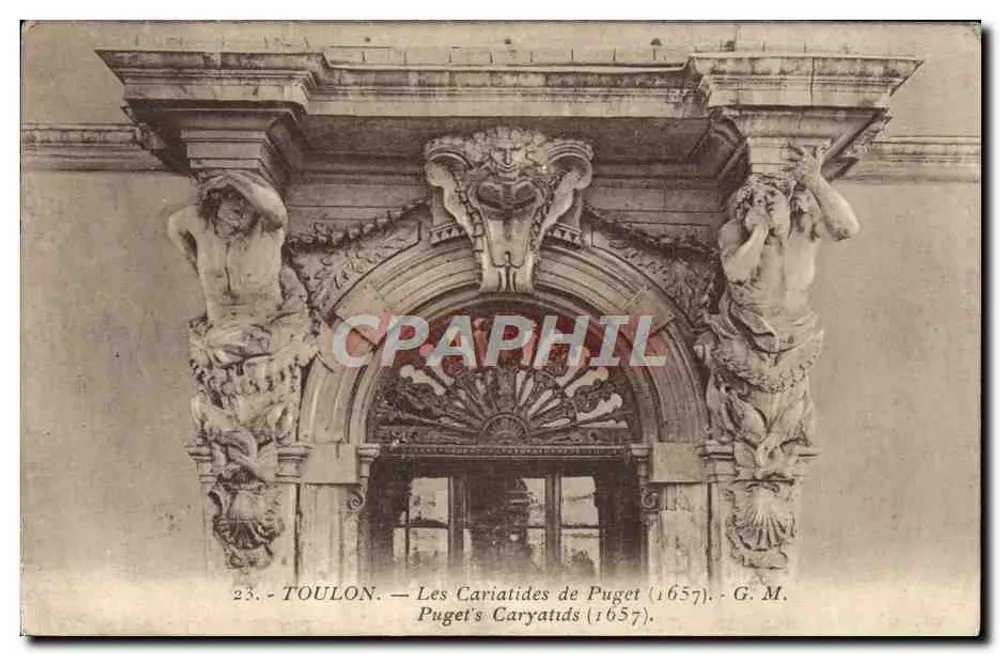 Toulon — As Cariatides de Puget (1657) — G. M. - Frente