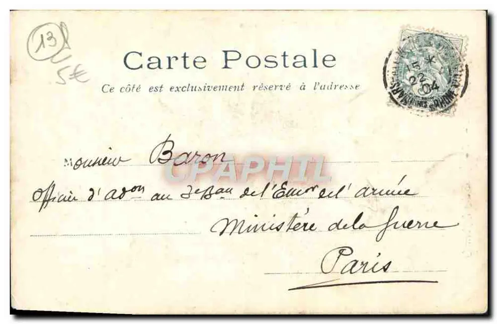Marseille - 47 - Igreja dos Reformados — editor desconhecido, n° de série 47 - Verso