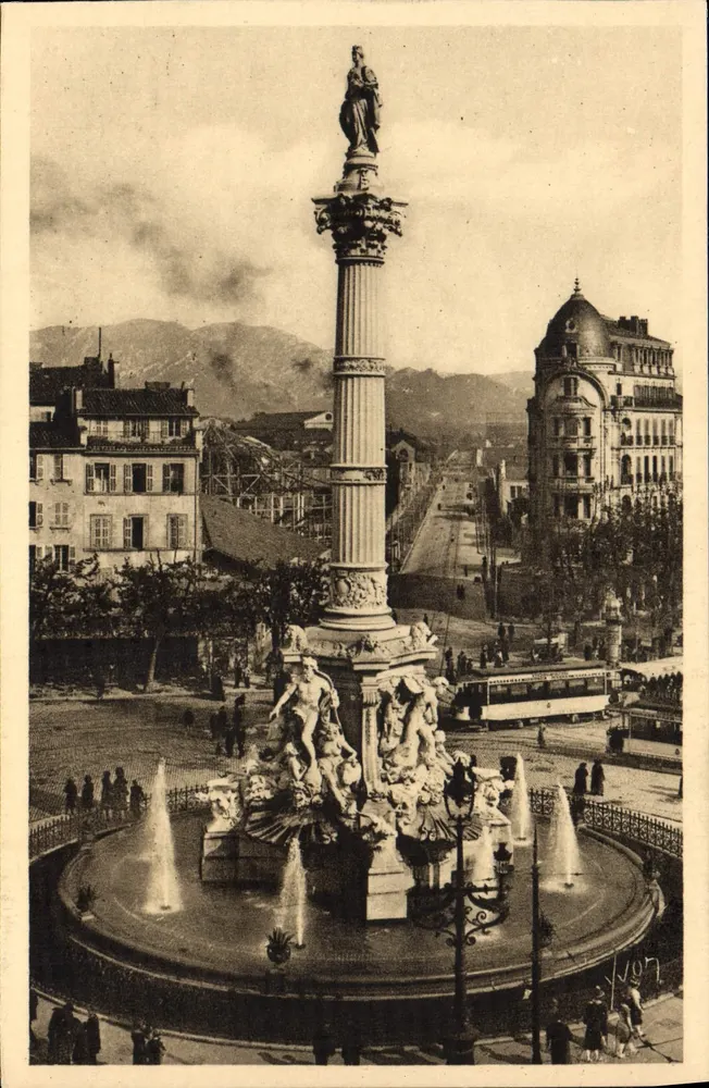Place Castellane und die Fontaine Cantini — Marseille (Bouches-du-Rhône) — Les Éditions d'Art YVQ, Paris - Vorderseite