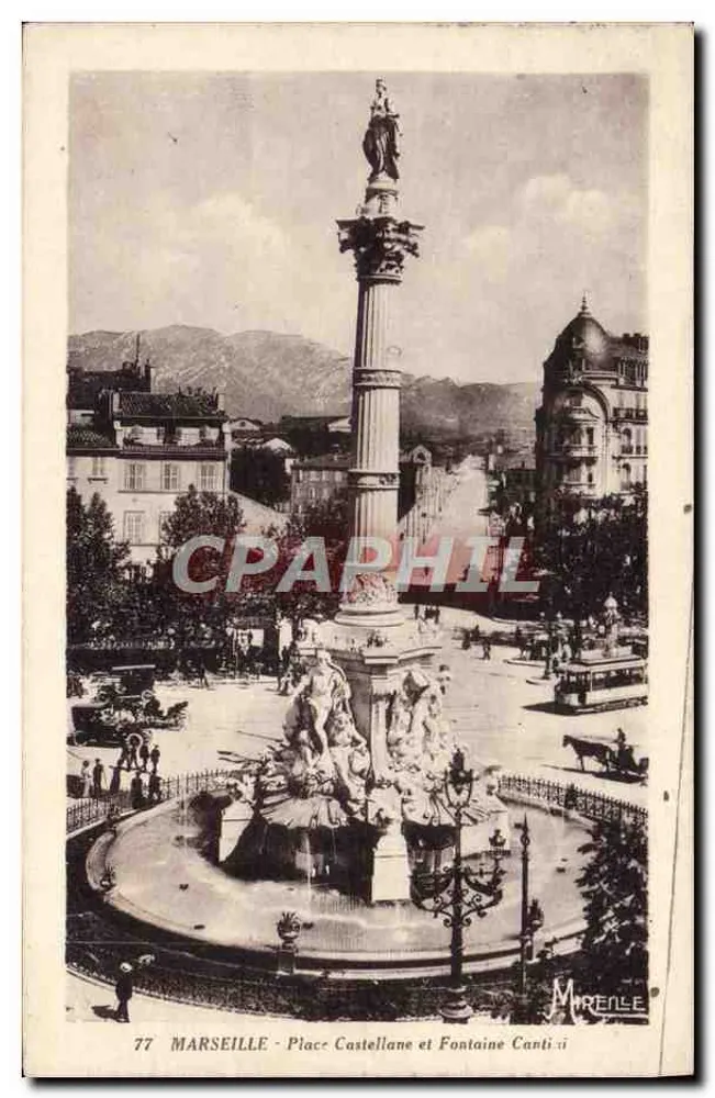Marseille - Platz Castellane und Fontaine Canti - Vorderseite