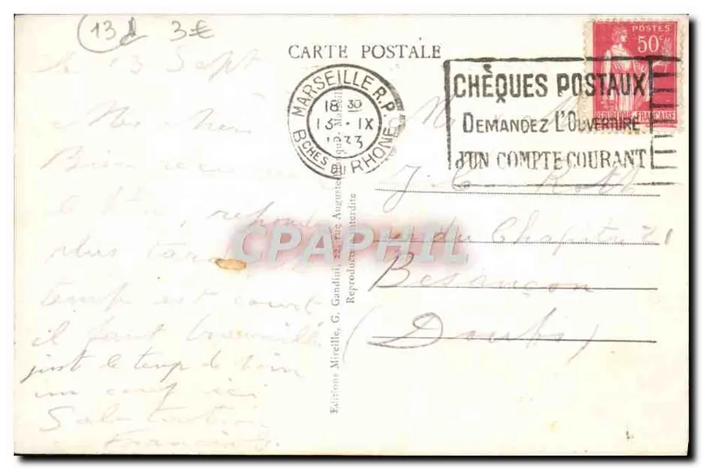 MARSEILLE - A Catedral — Edições Mureille, n° 174 - Verso