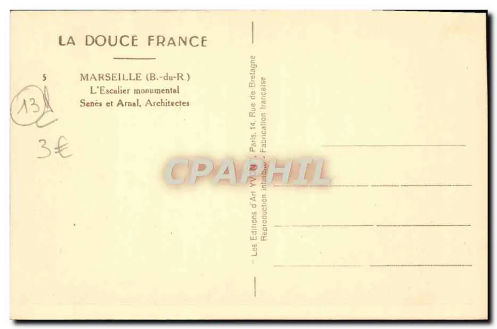 Marseille (B.-du-R.) — A Escada Monumental — Senès e Arnal, Arquitetos - Verso