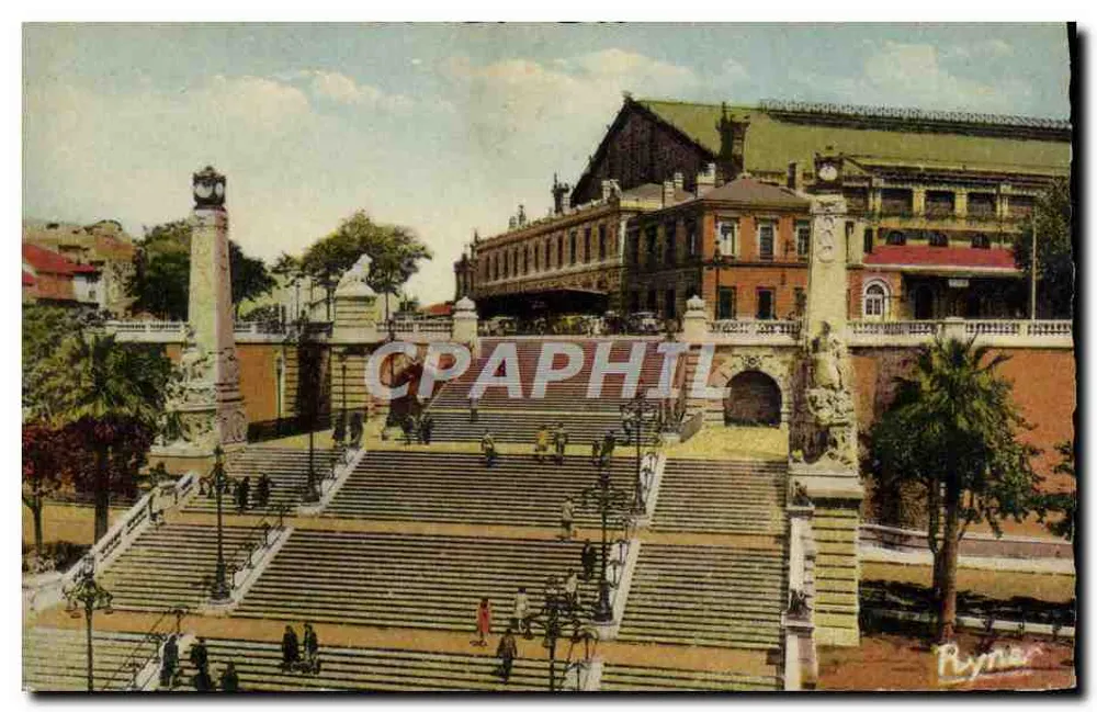 Marseille — Die Station und die monumentale Treppe — Ed. Ryner - Vorderseite