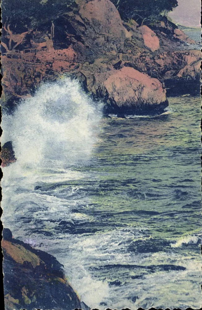 Meeressturm auf den Felsen — 215. Au Trayas — Herausgegeben von der Nationalen Reiseagentur, 12, Boulevard des Capucines, Paris - Vorderseite