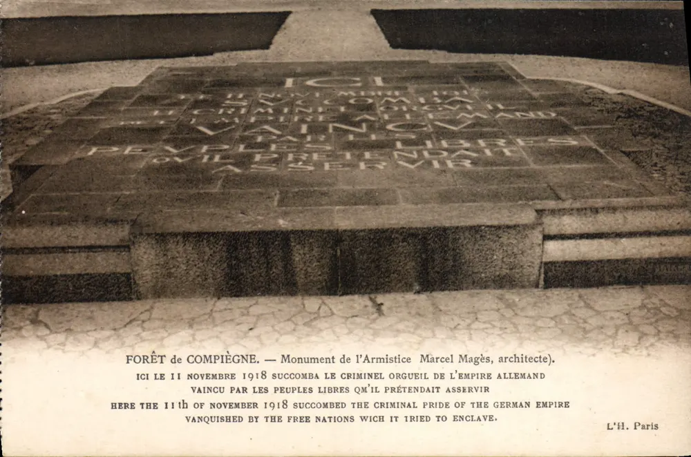 Wald von Compiègne — Armistice-Monument — Marcel Magès, Architekt - Vorderseite