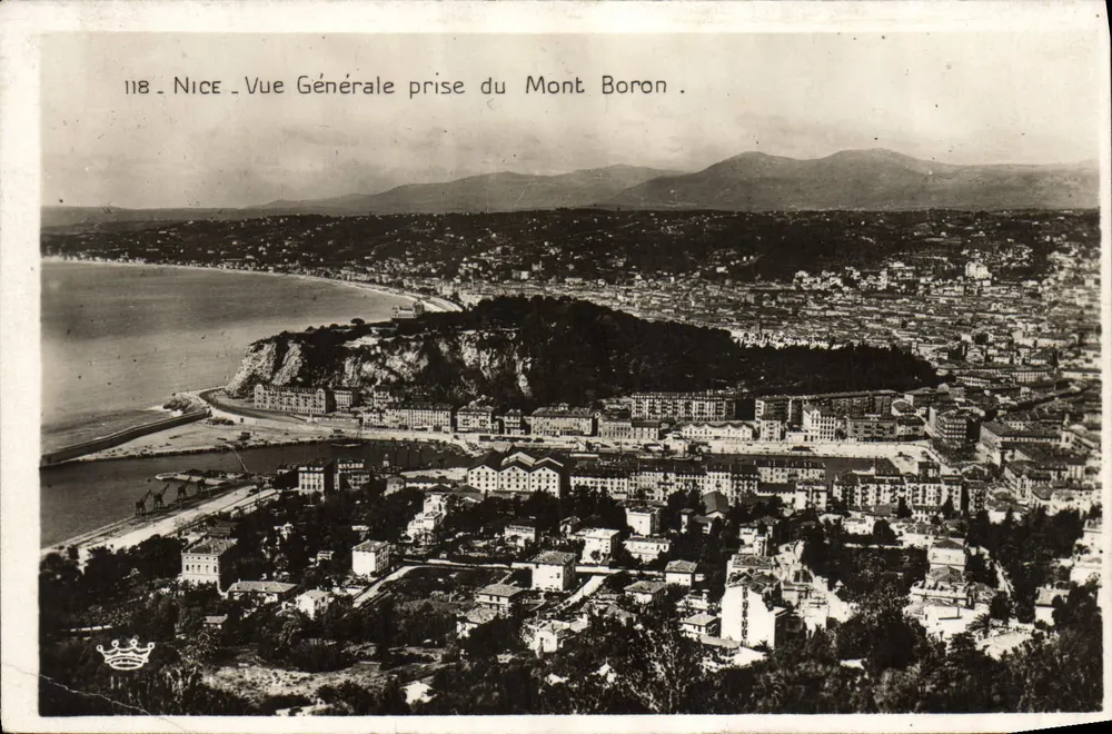Niza - Vista general tomada desde el Mont Boron — n°118 — editor ROSTAN ET MCNIMER, Niza - Anverso