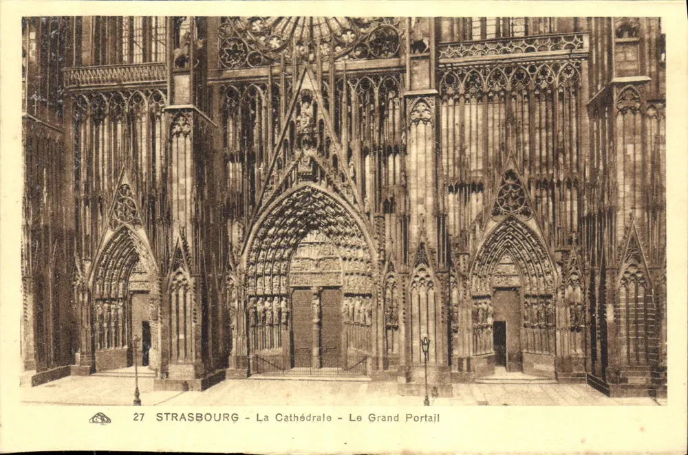 Straßburg - Die Kathedrale - Der Große Portal - Vorderseite