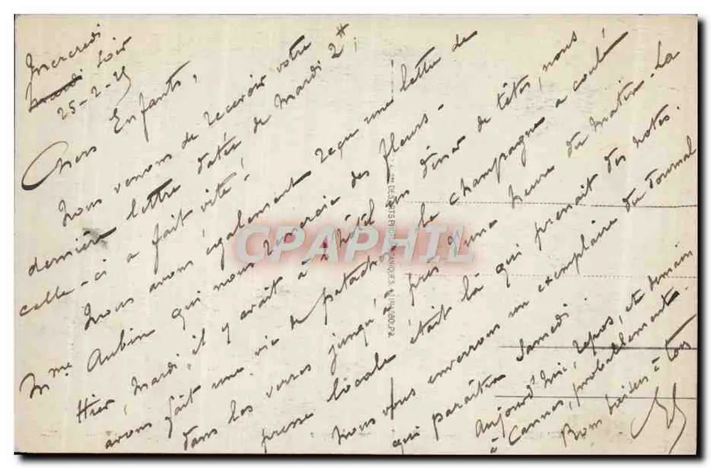Villefranche-sur-Mer — Die dunkle Straße — anonymer Verleger, Nr. 25 - Rückseite