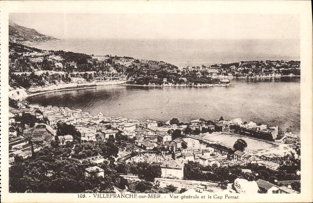 Villefranche-sur-Mer — Allgemeiner Blick und Cap Ferrat — Ausgabe 'La Cigogne', Monaco - Vorderseite
