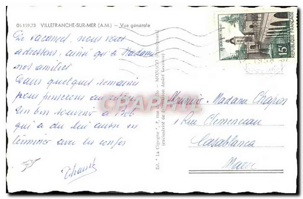 A Cegonha — Vista Geral — Ed. 'A Cegonha', André Lacombe - Verso