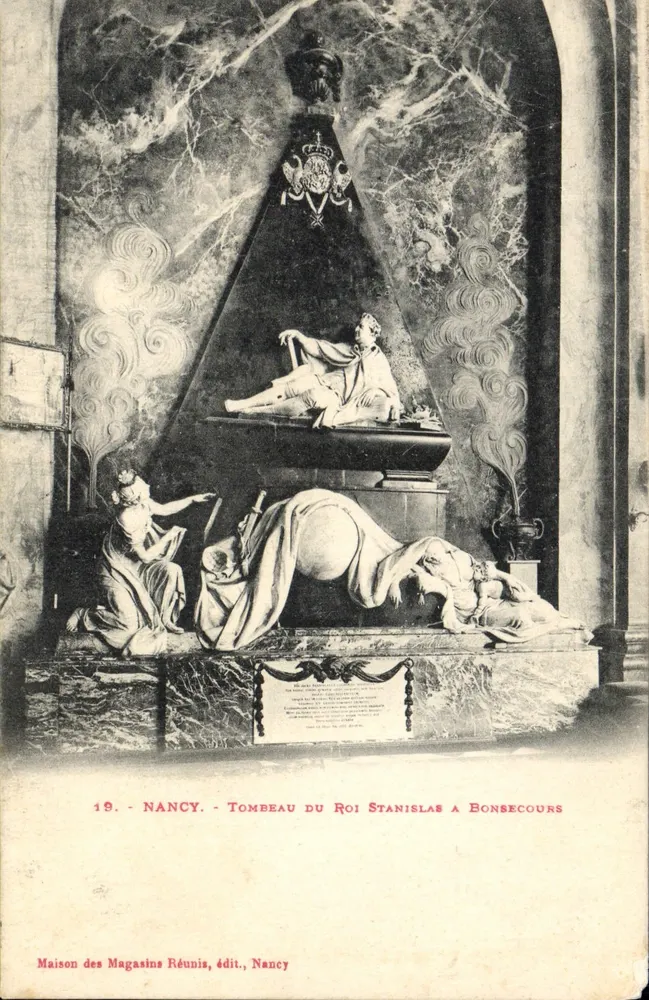 Nancy - Tumba do Rei Stanislas Bonsecours — Maison des Magasins Réunis, edição Nancy - Frente