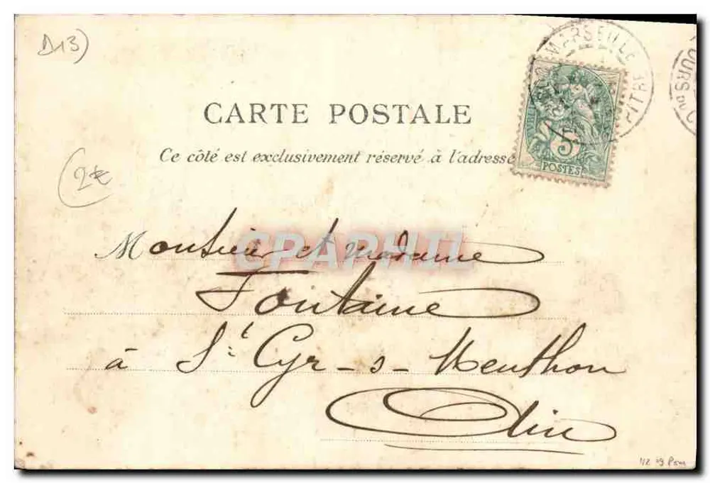 Marseille — Eingang zum Vieux-Port — L.P. 20 - Rückseite