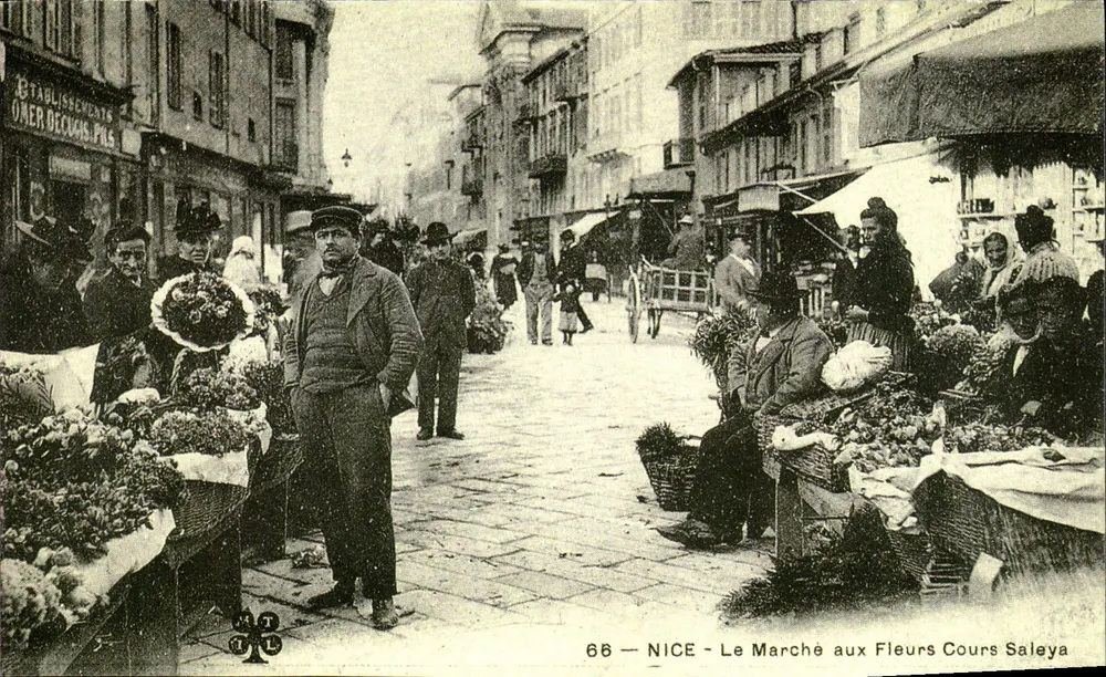 NICE — O Mercado das Flores Cours Saleya — Estabelecimentos Omer Decais-Pils - Frente