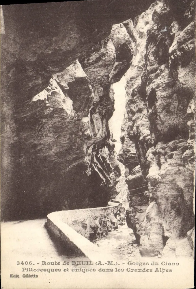 Góry Cians — Droga do BEUIL (A.-M.) — Góry Cians — Piękne i unikalne w Wielkich Alpach — Wyd. Gilletta - Awers