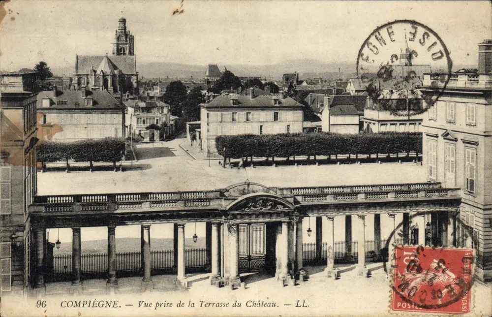 Compiègne — Vue prise de la Terrasse du Château — LL. n° 96 - Frente