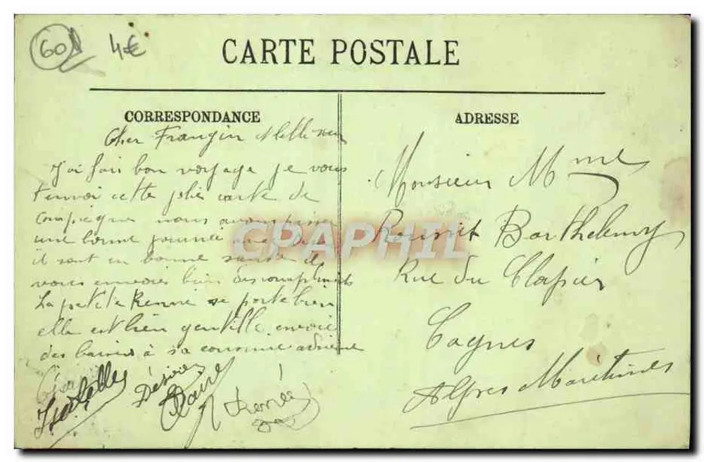 Compiègne — Vue prise de la Terrasse du Château — LL. n° 96 - Verso