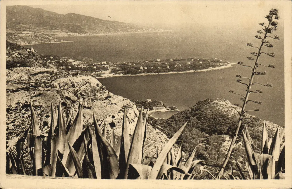 Le Cap Martin von der Rond-Point de la Turbie aus — Côte d'Azur — Éditions d'Art YVQ, Paris - Vorderseite