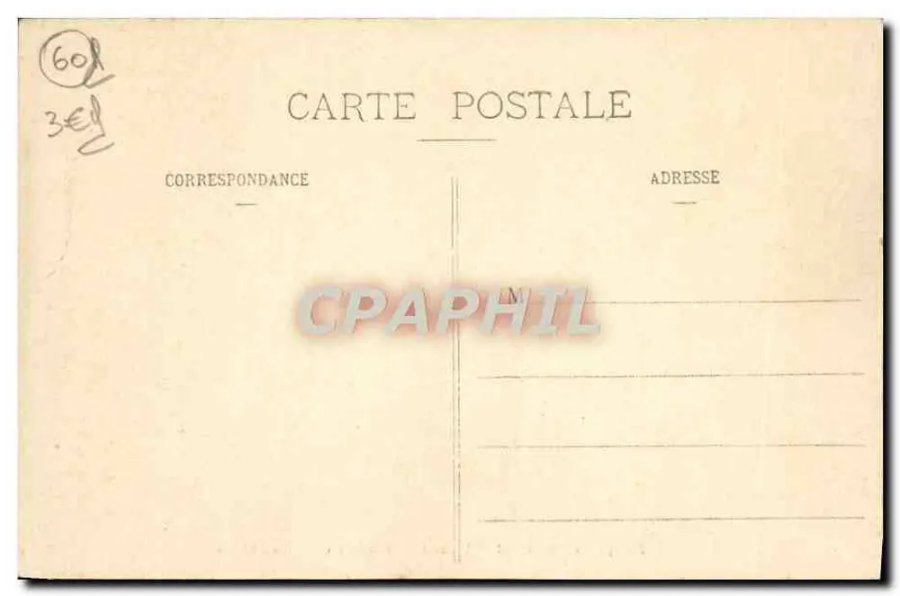 Compiègne — Ein Eckbereich des Parks mit Blick auf das Schloss — E.D. - 35 - Rückseite