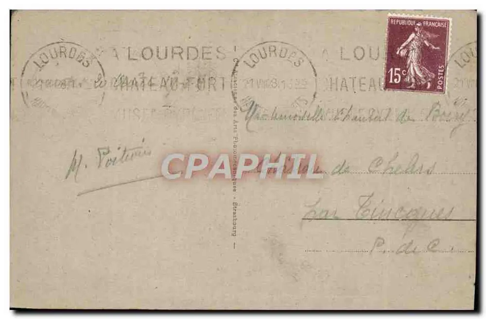 Lourdes — A Basílica e as Pirineus — Editor desconhecido, n° 33 - Verso