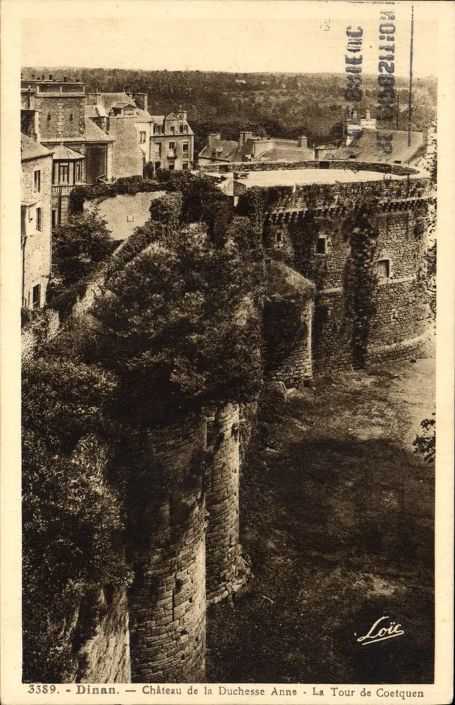 Dinan — Schloss der Herzogin Anne — Die Turm Coetquen — Loïc - Vorderseite