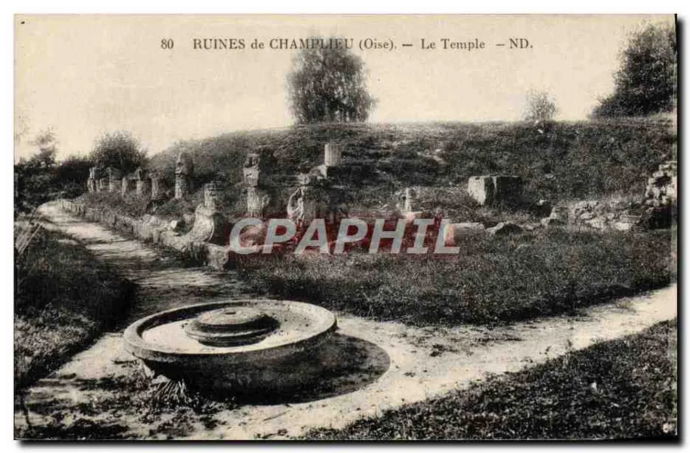 Ruínas de Champlieu (Oise) — O Templo — ND. - Frente
