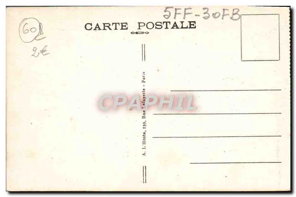 Forêt de Compiègne — Waffenstillstand. — Das Denkmal von Edgar Brand. - Rückseite