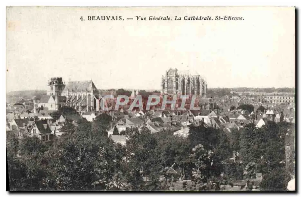 Beauvais — Allgemeiner Blick. Die Kathedrale St-Etienne. - Vorderseite