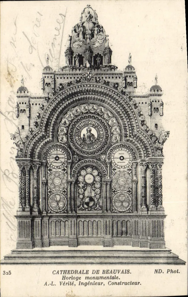 Kathedrale von Beauvais — Monumentale Uhr — ND. Phot. - Vorderseite