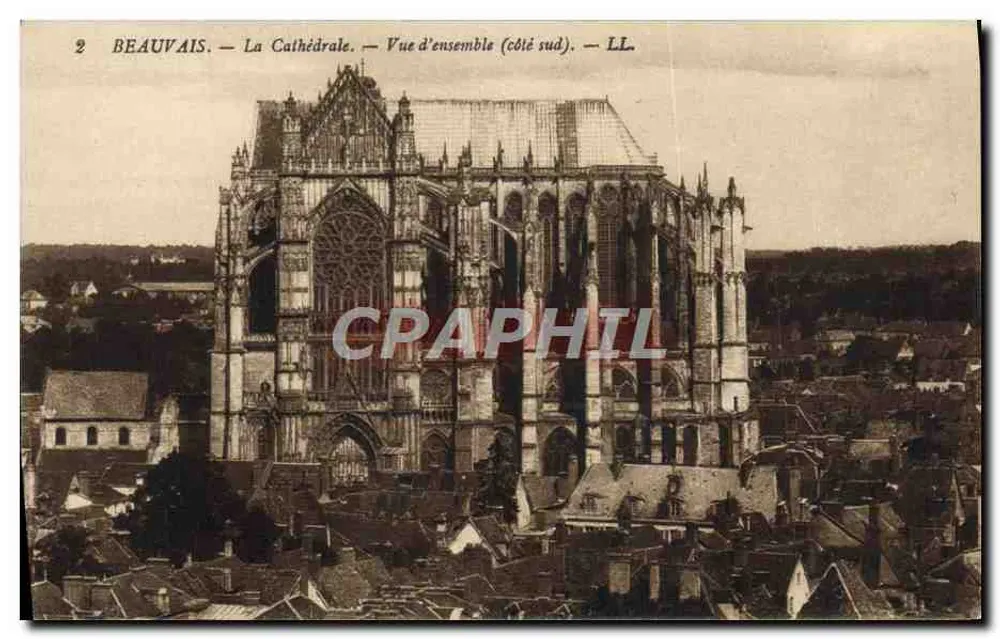 Beauvais — A Catedral — Vista geral (lado sul) — LL - Frente