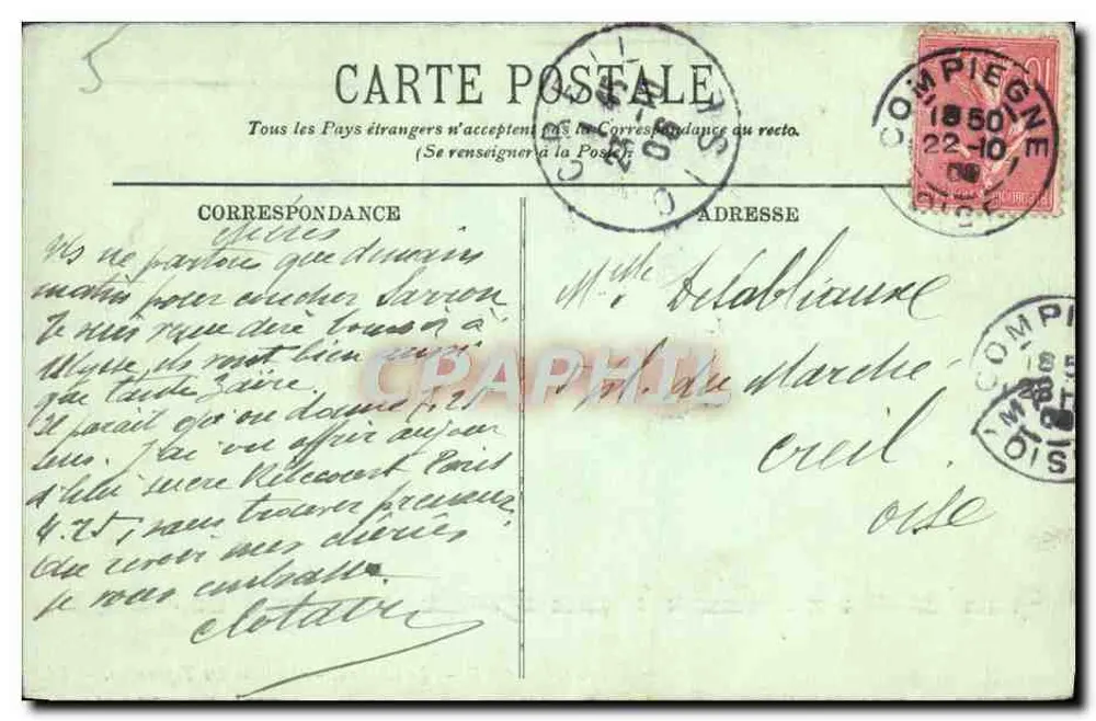 Compiègne — O Castelo — Galerias das Tapeçarias — LL. — n°85 - Verso