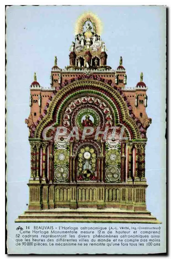 Beauvais - A Relógio Astronômico — (A.-L. Vérité, Engenheiro-Construtor) — n°14 - Frente