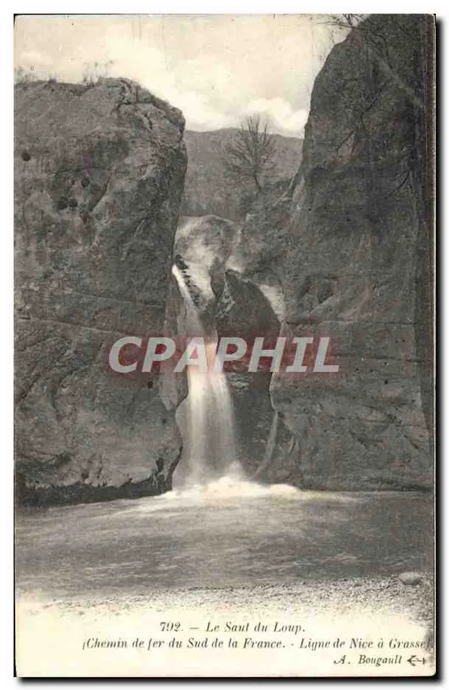Le Saul du Loup — Cascada en el cañón — A. Bougault, n°792 - Anverso