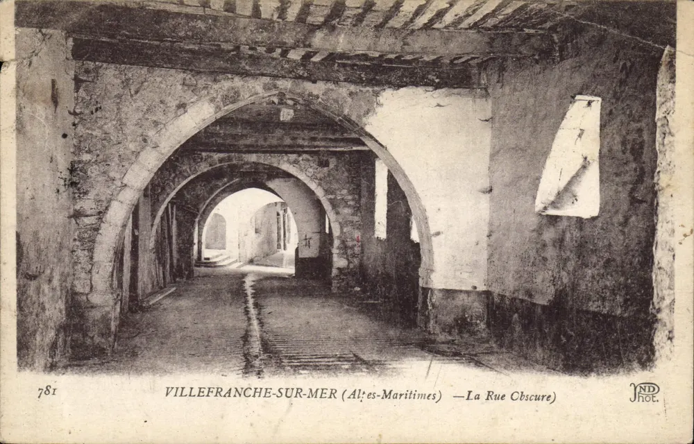 VILLEFRANCHE-SUR-MER (Alpes-Maritimes) — La Rue Obscure — INDOT - Vorderseite