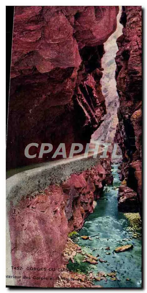 Gorges du Cians (A.M.) — Ansicht der Schluchten und der Straße nach Beaulieu — Verlag A.D.I.A. Nr. 7452 - Vorderseite