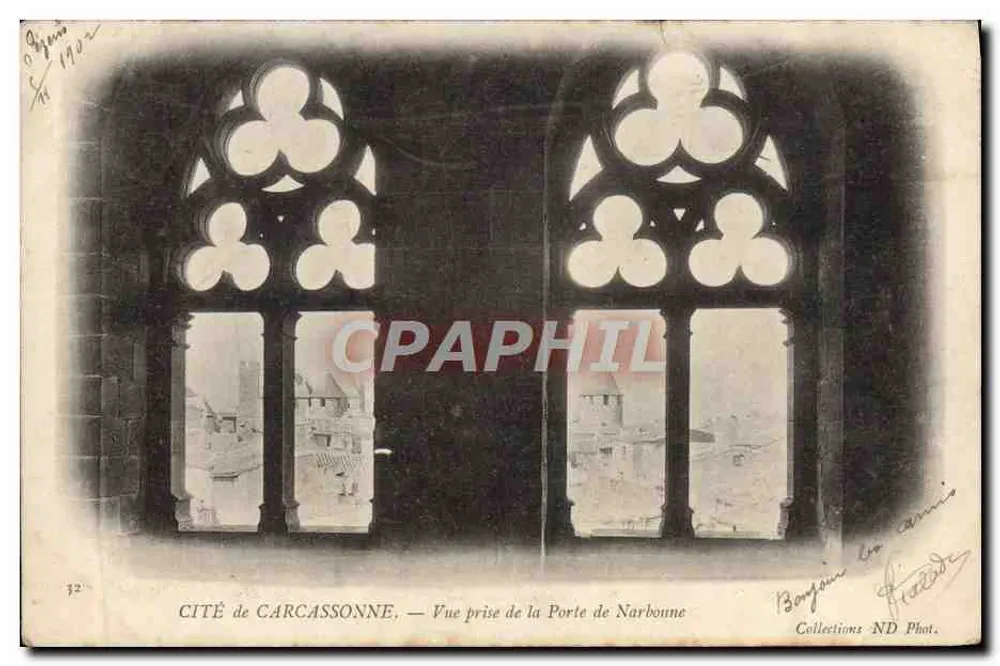 Cité de Carcassonne — Ansicht vom Porte de Narbonne — Bonjour du Carnis - Vorderseite