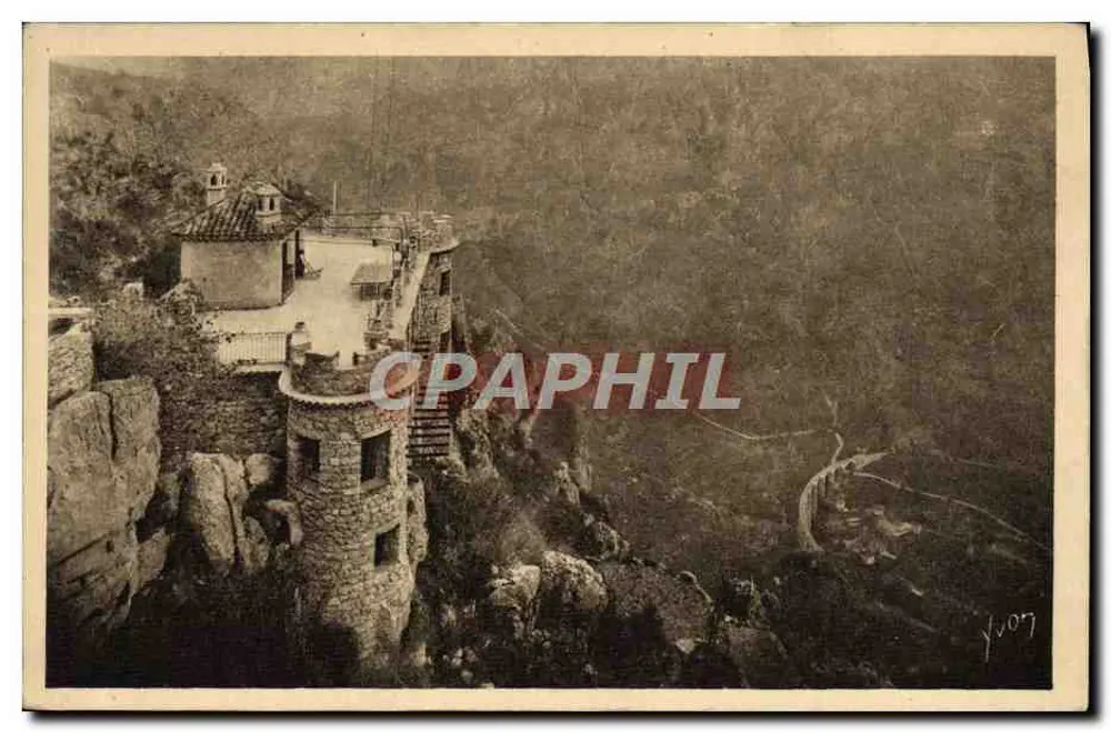 Gorges do Loup — Vista panorâmica de um edifício sobre rochedos — Éditions d'Art 'La Douce France' - Frente