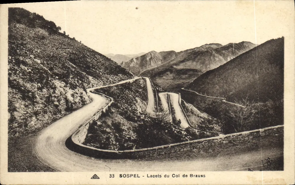 Sospel - Curvas do Col de Brauss — editor C° dos Arts, Strasbourg - Frente