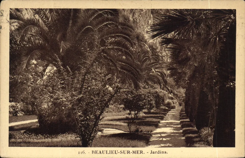 Beaulieu-sur-Mer — Ogrody — Wydanie 'La Cigogne' n°116 - Awers