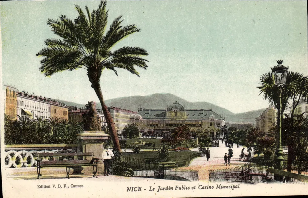 NICE - Der Öffentliche Garten und der Kommunale Casino — Ausgabe V. D. F., Cannes - Vorderseite