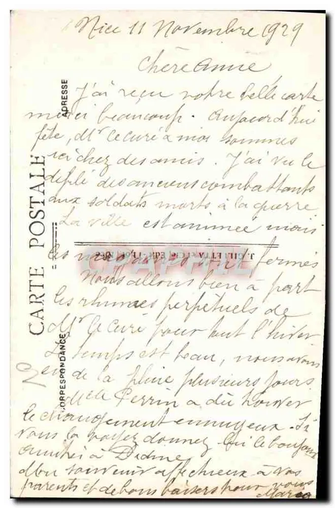 NICE - Das Casino und die Gärten - Allgemeiner Blick — Ed. G. Guérin, n° 51 - Rückseite