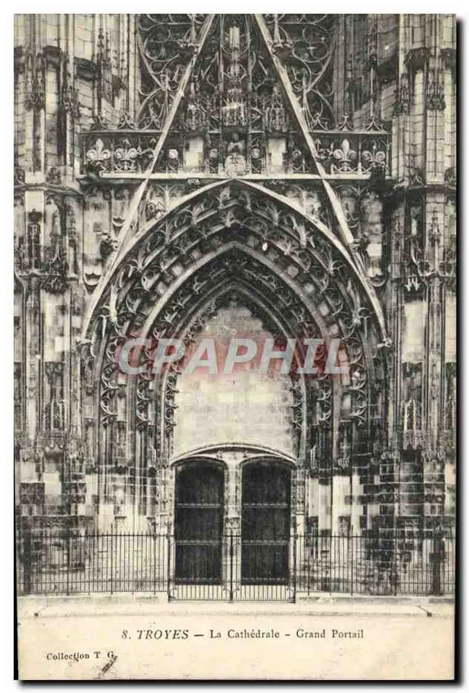 Troyes — Die Kathedrale — Grand Portail — Sammlung T.G. - Vorderseite
