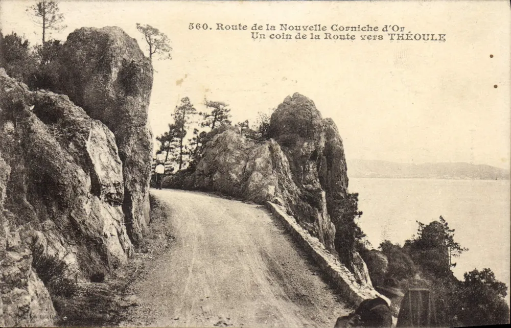 Route de la Nouvelle Corniche d'Or — Ein Stück der Straße nach Théoule — Verlag Giletta, n° 560 - Vorderseite