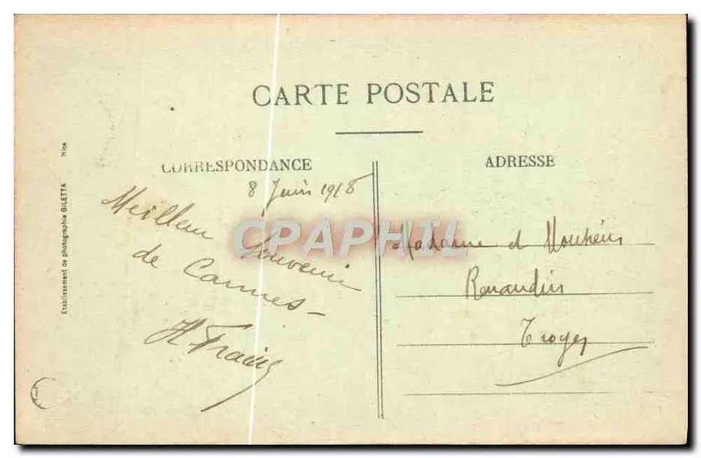 Route de la Nouvelle Corniche d'Or — Ein Stück der Straße nach Théoule — Verlag Giletta, n° 560 - Rückseite