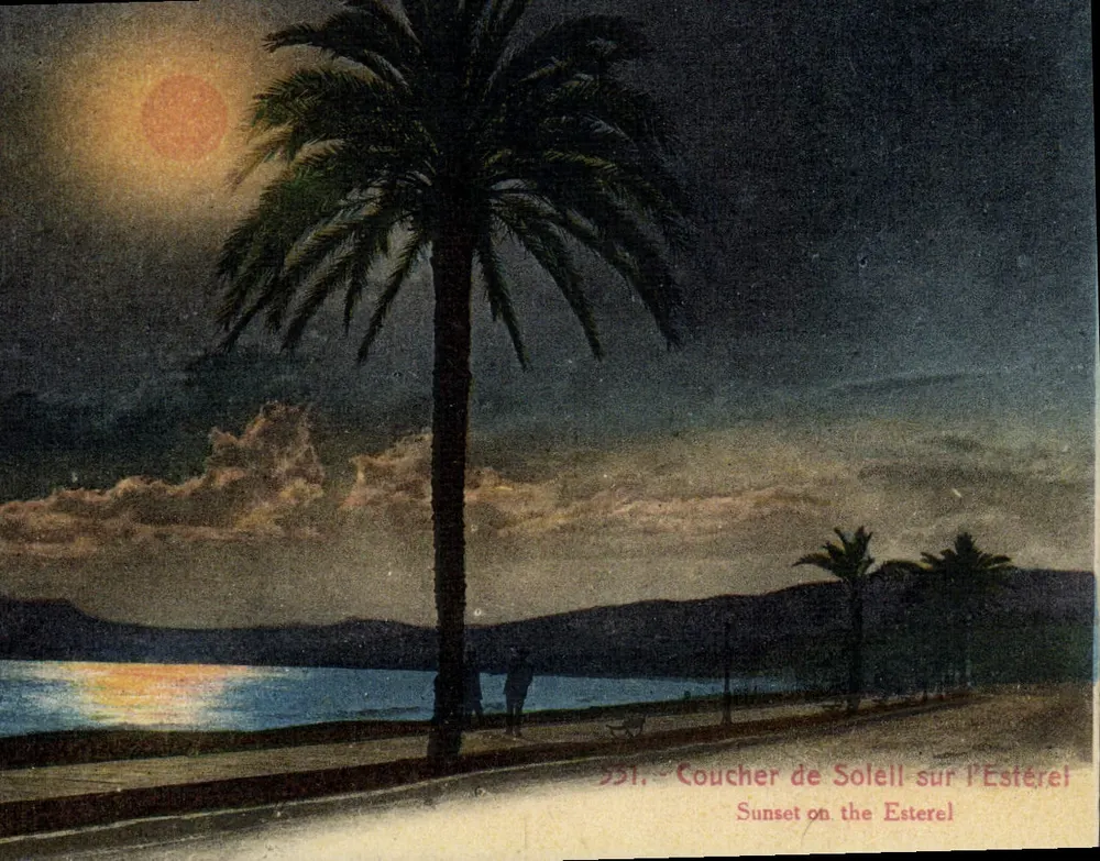 Pôr do sol sobre o Estérel — Edição Gilettà, Nice, n° 531 - Frente