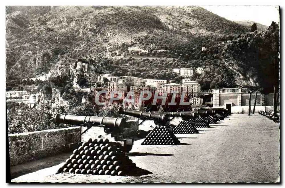 Die alten Kanonen auf dem Palastplatz — Fürstentum Monaco — Édition du Palais E.P. - Vorderseite